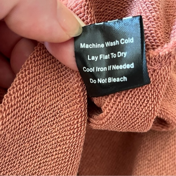 POL oversized pullover sweater with hood | burnt orange | women’s size small - Picture 7 of 10